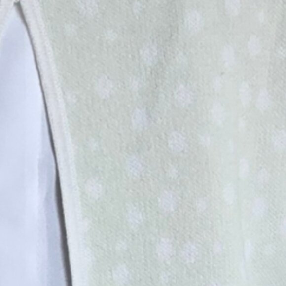 TYLER BOE ( L ) Light Green Dot Sweater W Attached White Ducktail Blouse - Picture 2 of 7